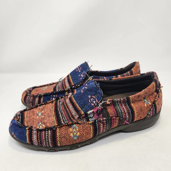 Roper Womens Woven Textile Slip On Flats Shoes Loafers Size 7.5 Southwestern - Picture 5 of 9